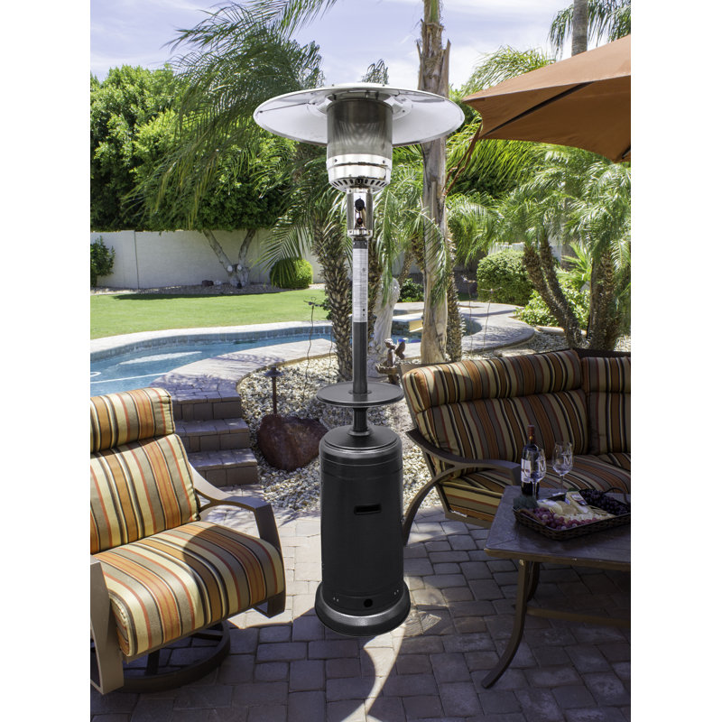 Goles 48000 Propane Standing Patio Heater, Hammered Silver
