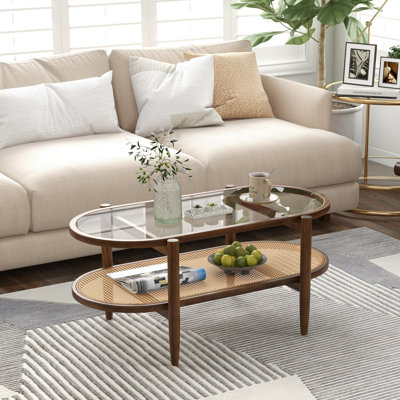 Alaeyah Glass Top Coffee Table