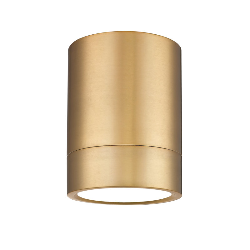Plafonnier encastré 1 lumière Jaylanis en noir mat et or moderne, Or moderne
