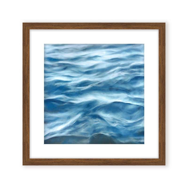 Coastal Retreat Underwater Clouds III by - Floater Frame Print on Canvas, Framed Matted Print, Brown