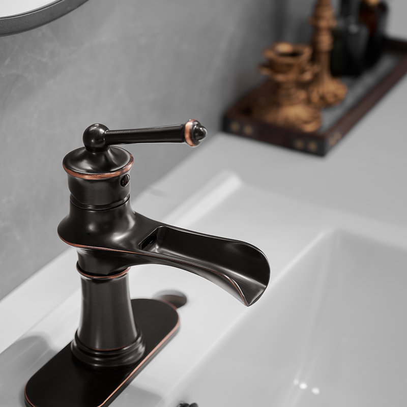 Single Hole Bathroom Faucet Single-handle Bathroom Sink Faucet with Drain Assembly