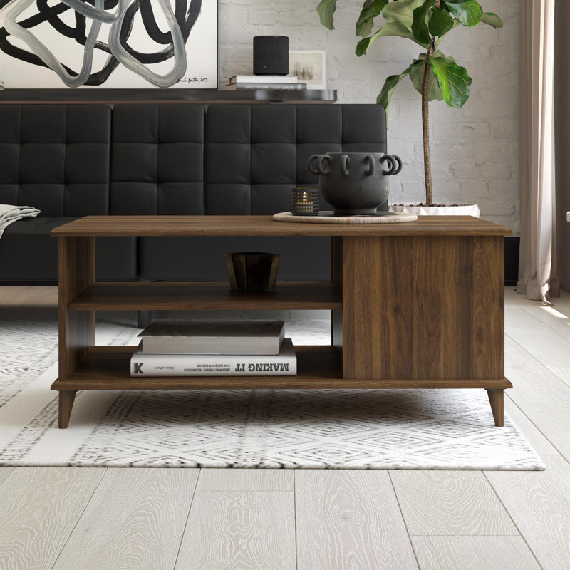 Table basse moderne avec tablettes réglables Maeve