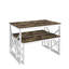 Ensemble de table de salle à manger brun foncé 3 pièces avec bancs - Cuisine, petit espace, maison de campagne-123323365