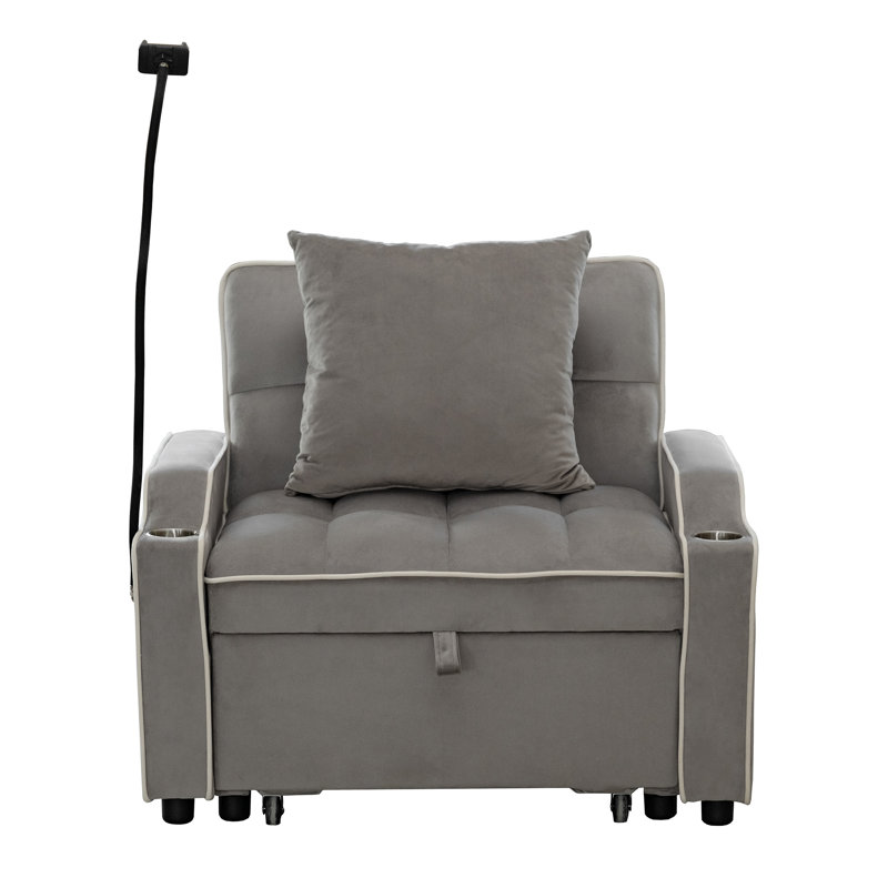 Fauteuil inclinable multifonctionnel en velours pour le salon et le bureau