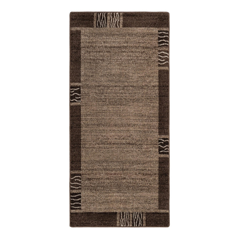 Cante Geometric Machine Made Power Loom Polypropylene Area Rug in Light Brown, Rectangle 4'1" x 6'1"