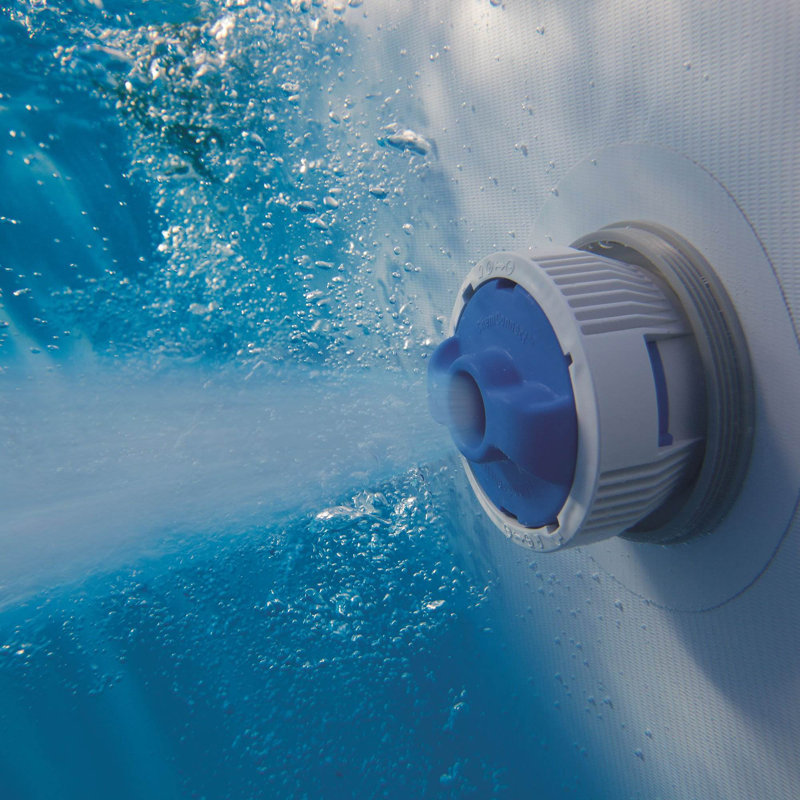 Bestway 14ft x 8ft x 39.6in Power Swim Vista Pool with Pump and AquaCrawl Vacuum
