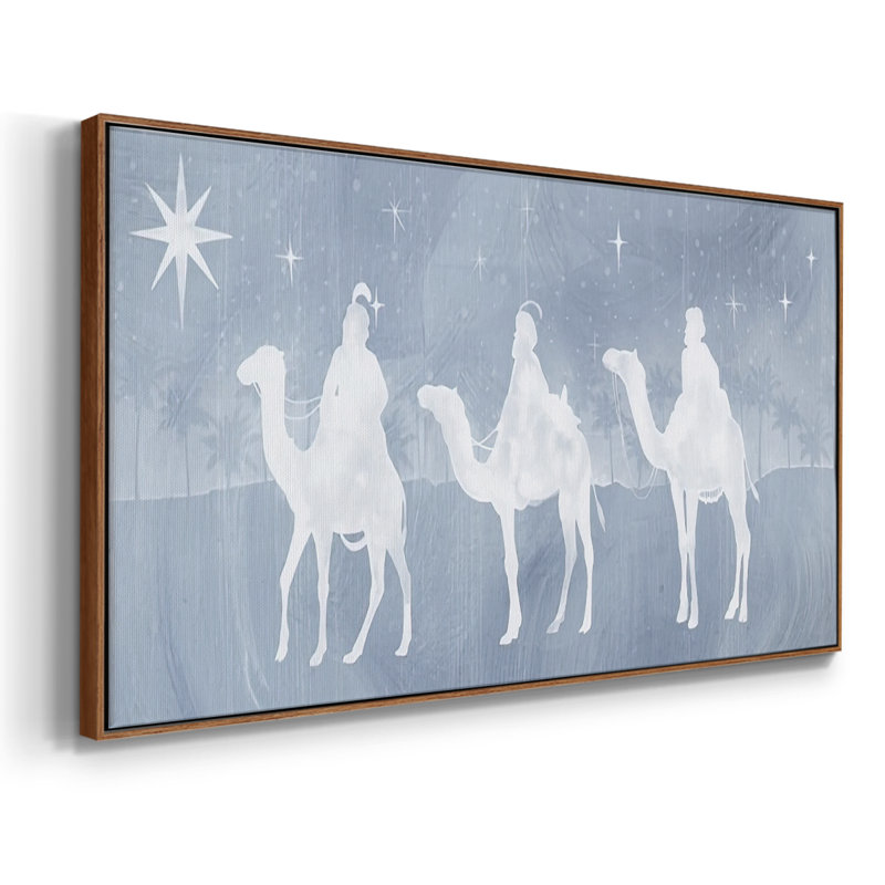 Collection Star of Bethlehem - Toile tendue avec châssis tendue, prête à être accrochée, Noyer, H 17 po x l 33 po