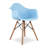 Modholic Eiffel Armchair With Wood Legs, Blue-424585844-437147558