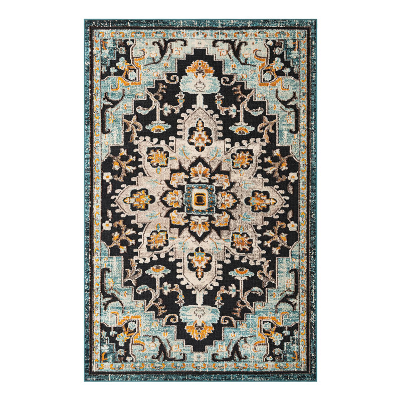 Wrought Studio Sidi Marelda Indoor/Outdoor Area Rug, Rectangle 6'1" x 9'