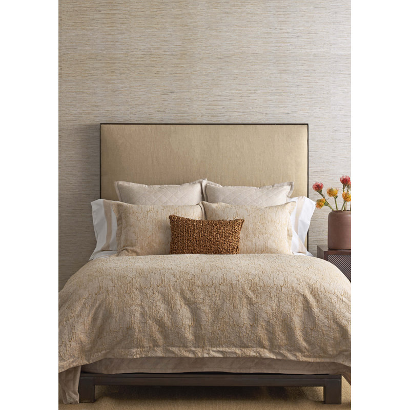 Allure Duvet Cover Set, King Duvet Cover + 2 Shams, Gold