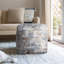 Savir Multi Transitional Abstract Hand-Woven Cotton Square Ottoman Pouf