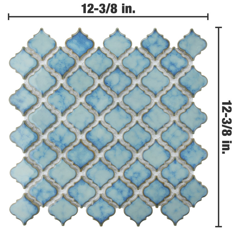 Hudson Tangier 2" x 2" Porcelain Grid Mosaic Wall & Floor Tile, Marine