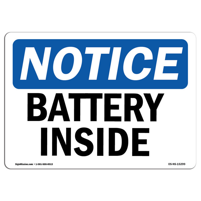 Battery inside Sign