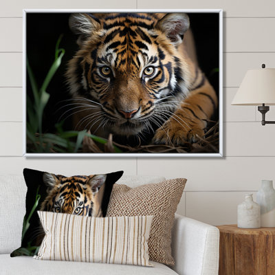 Portrait de tigre brun - art mural tigre