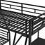 [Lit superposé simple en métal avec lit mezzanine simple et bureau - aucun sommier nécessaire, support solide]