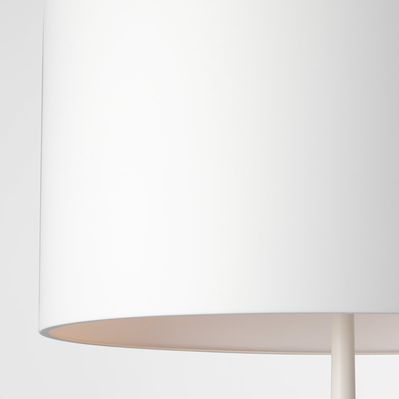 Barbara Barry Spinet 26" Modern Trumpet Table Lamp with Shade, White, White