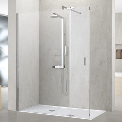 Kuadra 2000 mm H Slab Semi-Frameless Walk In Glass Screens