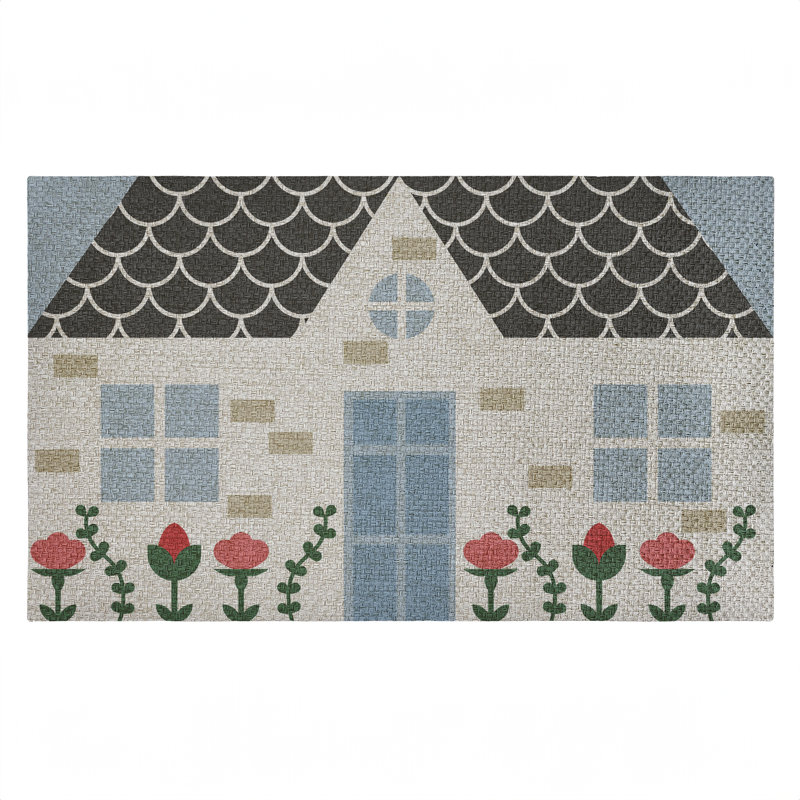 Tapis de porte d'extérieur Quaint Cottage, par Lil 'Rue, 18 po x 30 po