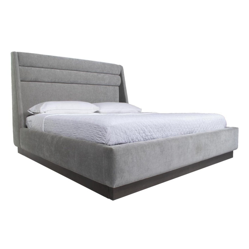Frankie Upholstered Bed, King, Gray