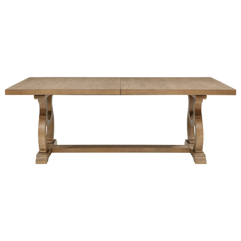 Fremont Brown Trestle Rectangular Dining Table