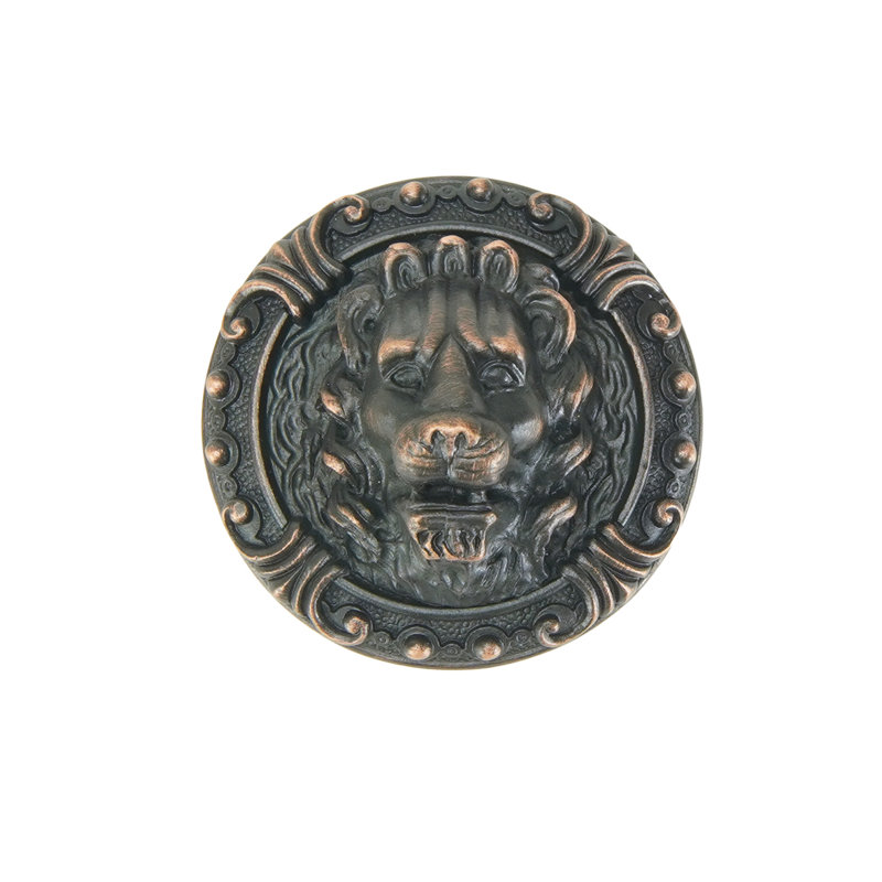 LION IN WINTER KNOB; ANTIQUE NICKEL, Oil Rubbed Bronze