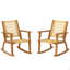 Ensemble de 2 chaises berçantes d'extérieur