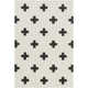 Cavan Geometric Handmade Tufted Wool Black/Off-White Area Rug