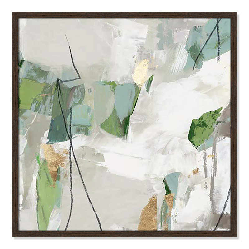 Enchanted Emerald I by Tom Reeves Print, 27.5" H x 27.5" W x 1.25" D, Walnut Slim Framed