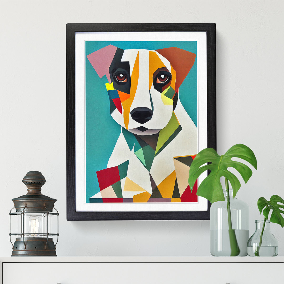 Bengoa Jack Russell Terrier Geometric Vol.3 - Picture Frame Print