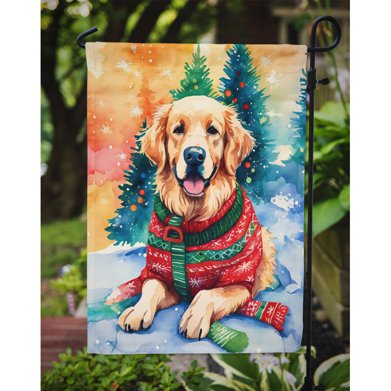 Polyester double face Noël, H 15,5 po x l 11,25 po