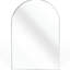 Miroir mural argenté arqué de 20 po x 30 po pour la sophistication de la salle de bain, verre de 4 mm, - cadre rouille, miroir facile à installer, HD sans effort