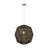 1-Light Chrome Pendant With A Black Weaved Rope Shade