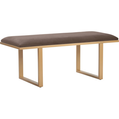 Elle Decor Remi Velvet Bedside Bench, Upholstered Ottoman, Easy Assembly by Elle Decor