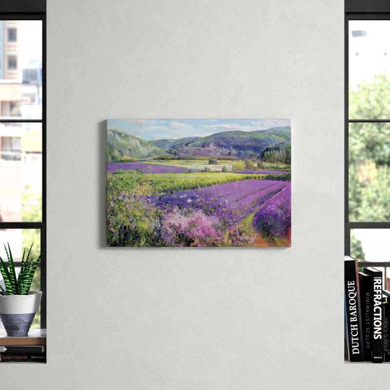Lavender Fields In Old Provence by Timothy Easton - Painting on Canvas, 66.04 cm H x 45.72 cm W x 1.91 cm D, No Frame