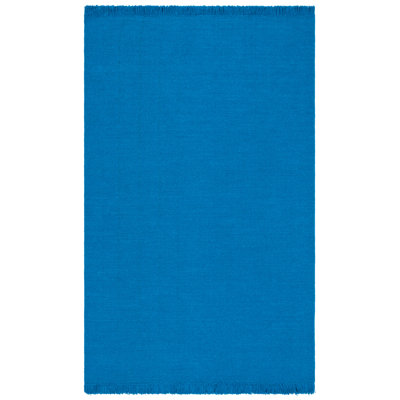 Lauren Ralph Lauren Hand Loomed Wool/Cotton Solid Color Rug in Blue