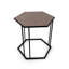 Renee Hexagonal End Table with Metal Frame