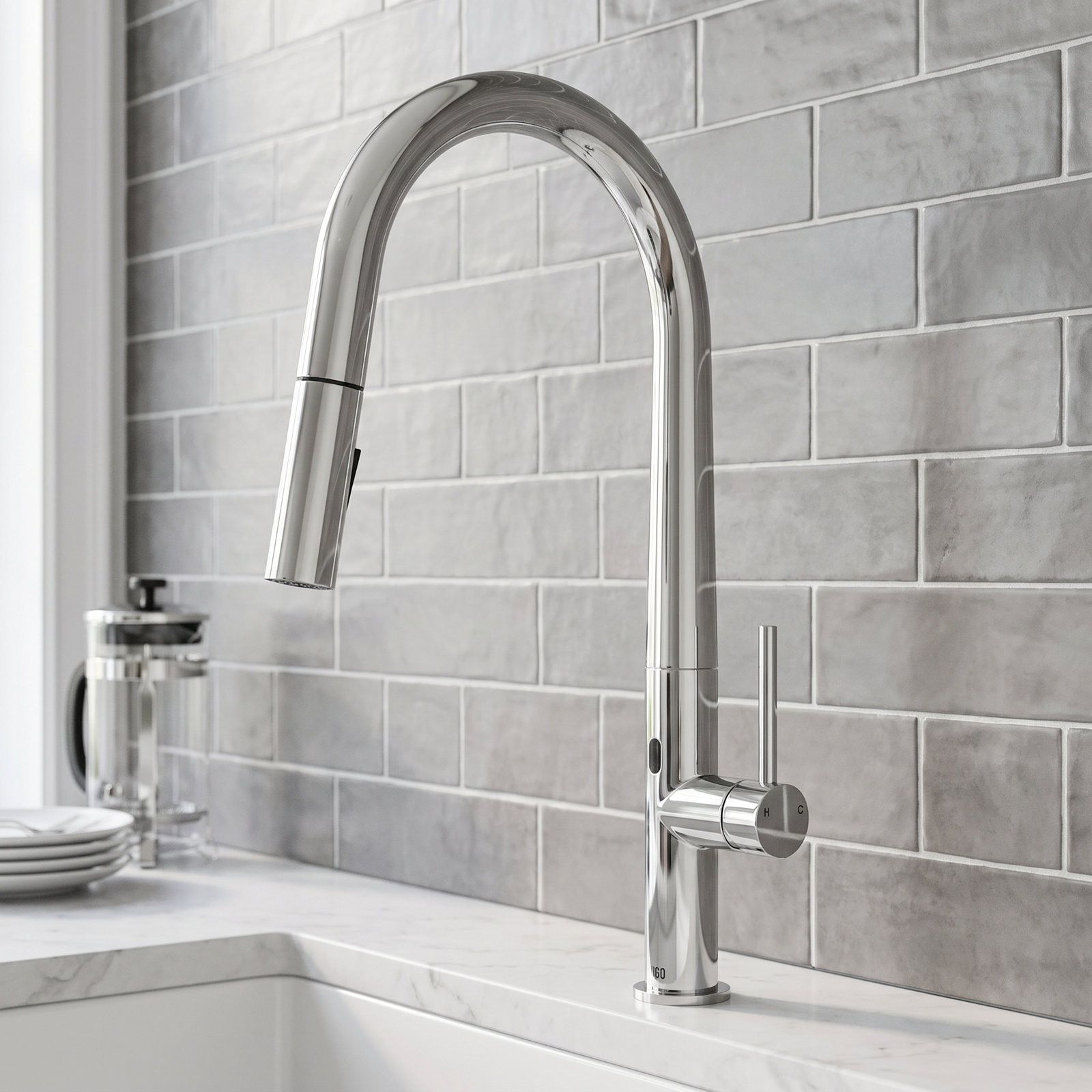 Greenwich Touchless Pull-Down Kitchen Faucet, Chrome