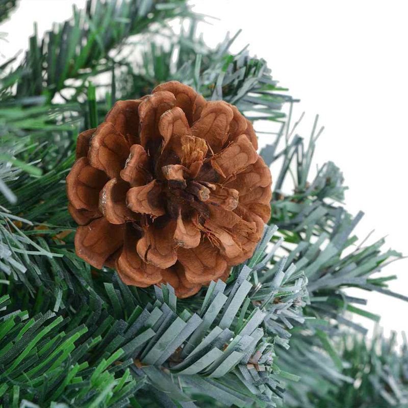 vidaXL Artificial Christmas Tree with Stand Green PVC and Steel, 5.91 ft