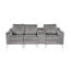 Canapé modulaire convertible en velours côtelé avec porte-gobelets-123901993