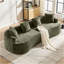 Causeuse incurvée, petit canapé en chenille avec 3 coussins, canapé profond pour appartement, salon, aucun assemblage requis-649015415-649015420