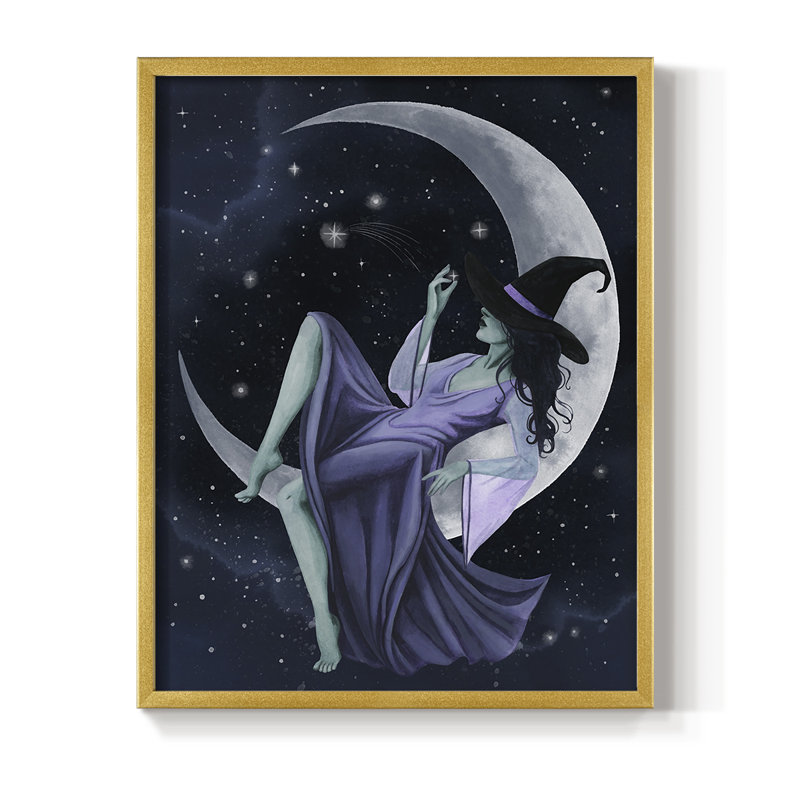 Star Sorceress I, reproduction encadrée - bois massif, H 10 po x l 8 po