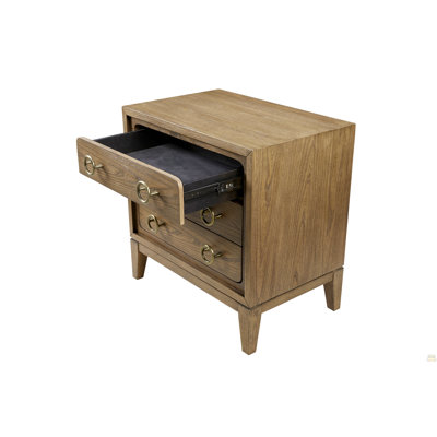 3 Drawer Nightstand With USB