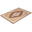 Classic One-of-a-Kind Hand-Knotted New Age 6'3" x 9'5" Wool Area Rug in Brown/White/Yellow