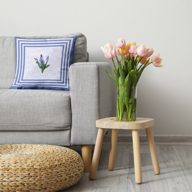 Floral Reversible Throw Pillow, 26"H x 26"W, Square