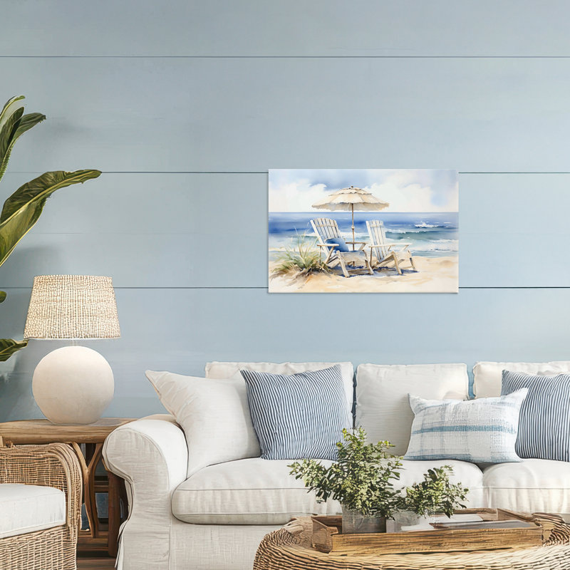 Toile neutre avec chaises Adirondack, design par LSR Design Studio, H 24 po x l 36 po