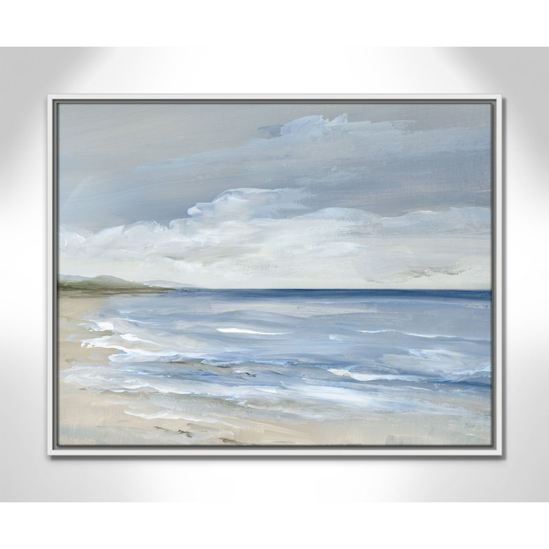 «Whispering Waves - Landscape Version Print» par Nan, H 23,5 po x l 29,5 po, Blanc