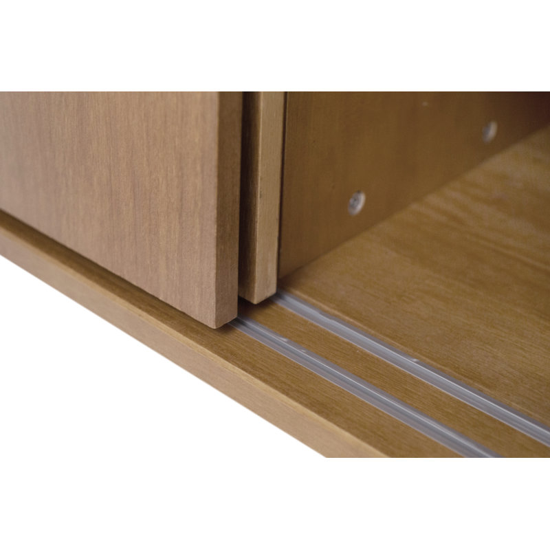 Aubrianna 2 Door Solid Wood Wardrobe, Brown