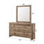 Ensemble de meubles de chambre à coucher en bois de style rustique à 1 tiroirs avec 1 tiroir rustique et riche