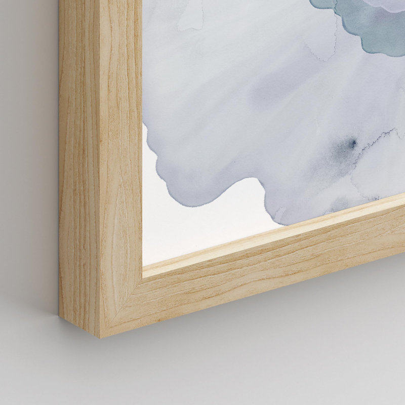 " Close Up Pastel Blue Magnolia Flower Duo " 4 - Pieces, Natural, 16" H x 12" W