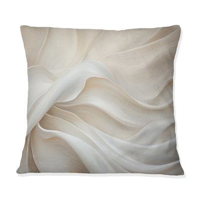 Coussin décoratif en soie blanche River